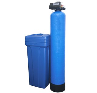 Water softener tank and salt bin